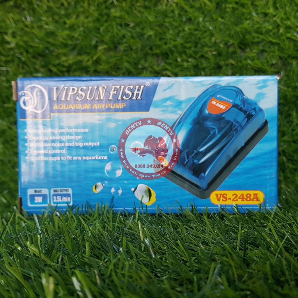 Máy Sủi Khí Oxy 1 vòi Vipsun VS-248A - Tặng 1m Dây, 1 Đá