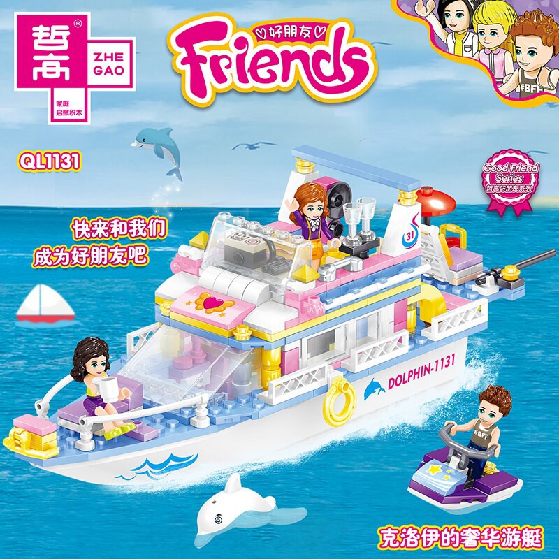 Lego - Zhegao QL 1131 ( Lắp Ráp Du Thuyền Sang Trọng Trên Biển 349 Mảnh )