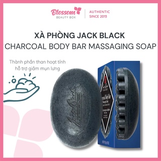 [unbox] Xà phòng tắm cho Nam than hoạt tính hỗ trợ giảm mụn lưng JACK BLACK Charcoal Body Bar