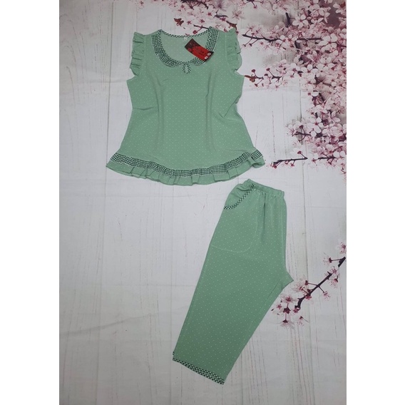 (48-70kg) Đồ Bộ Nữ Mặc Nhà Shop Thục Anh, Bộ Lửng Lụa Phối Viền Cao cấp