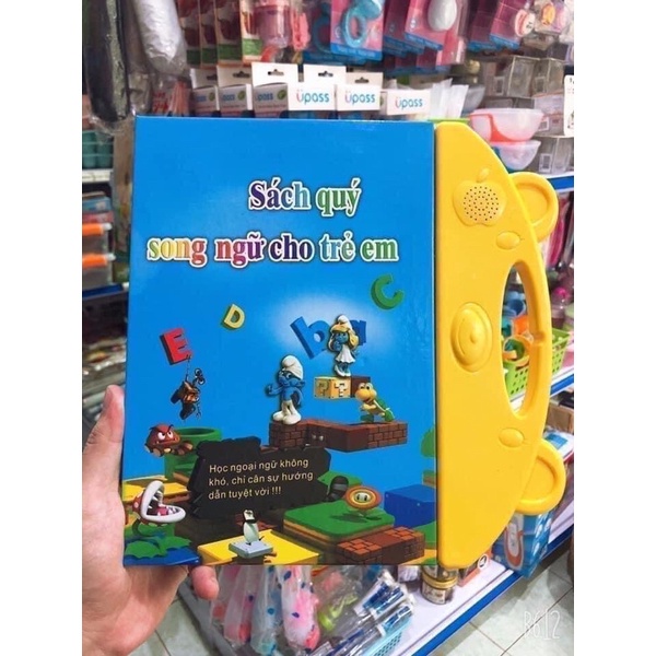 Bảng Học thông minh - Bộ sách điện tử song ngữ nhiều chủ đề có giọng nói, kể truyện, nhạc trẻ em tặng kèm 3 pin - HÀNG M