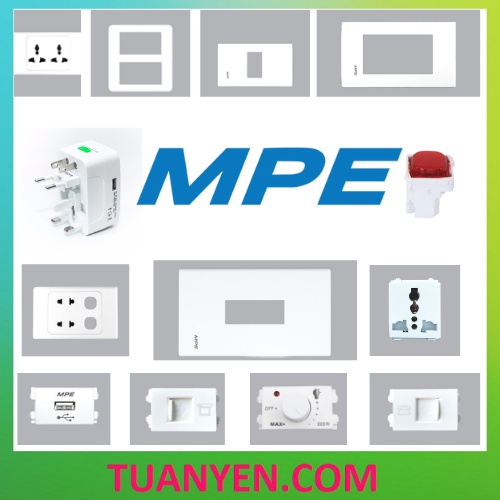 Mặt Ổ Cắm Công Tắt Âm Tường MPE A20 hàng chính hãng