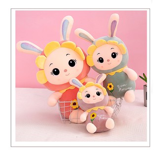 Gấu bông thỏ mặt trời dễ thương đồ chơi cho bé gái mềm mịn co dãn bốn chiều