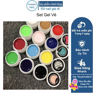 Set gel vẽ 12 màu siêu đặc Vendeeni 10g