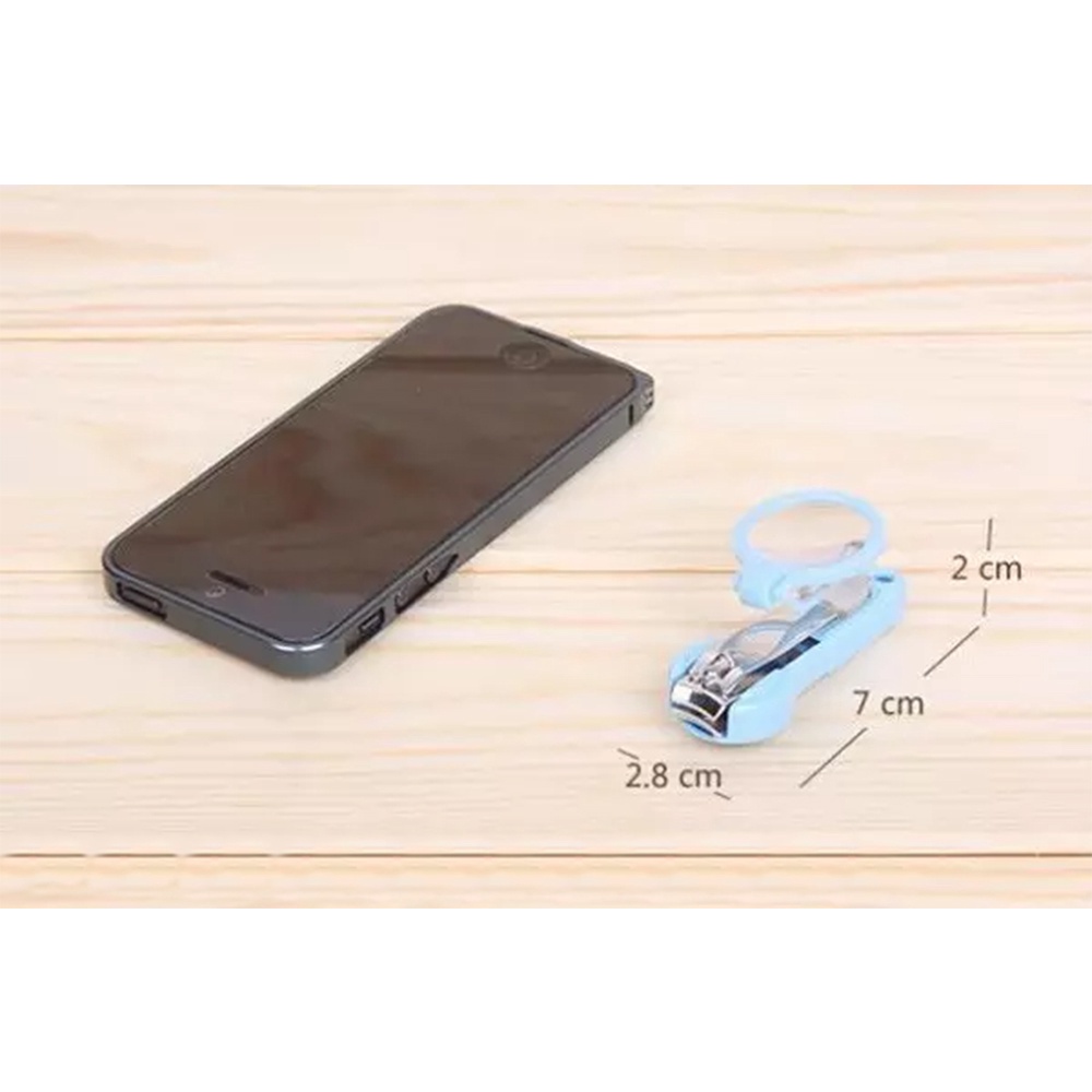 Kìm Cắt Móng Chuyên Dụng Nail Có Kính Lúp (Xanh)