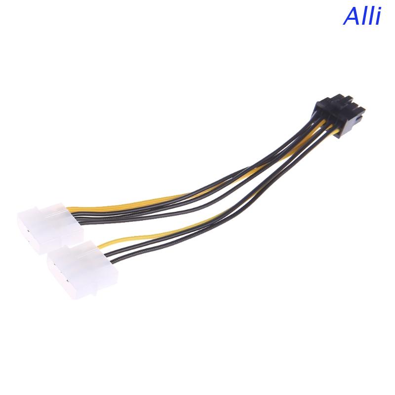 Bộ 2 cáp chuyển đổi nguồn điện 4 pin Molex LP4 sang 8-Pin PCI