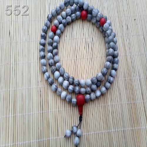 Vòng đeo tay hạt cỏ 108 Cinnabar Phụ kiện nam và nữ phật cổ Wenwan Đồ trang sức cho cặp đôi 【