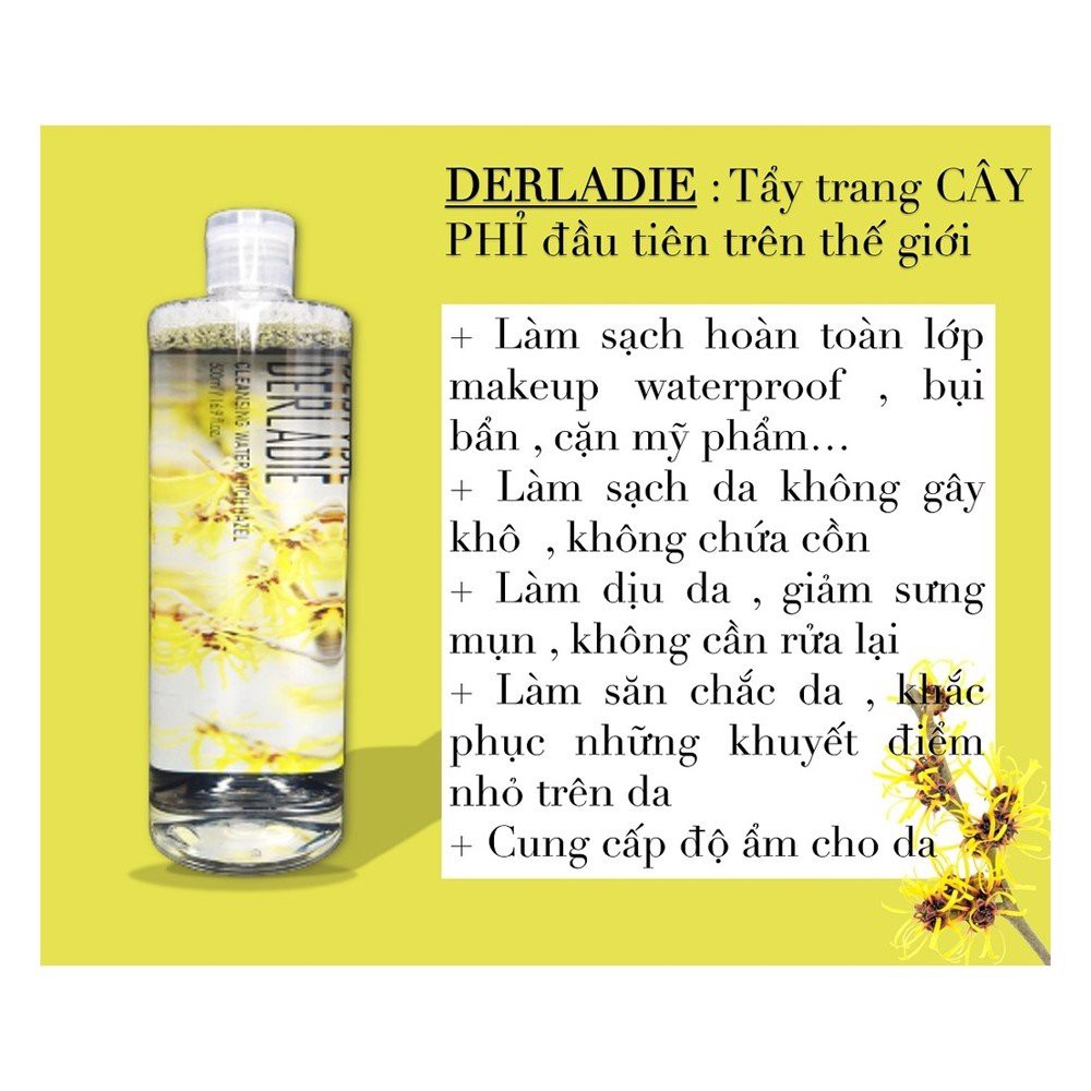 [Travel Kit] Nước Hoa Hồng Làm Sạch, Dưỡng Ẩm, Dịu Nhẹ Chiết Xuất Cây Phỉ/Lavender/Hoa Hồng Derladie Toner 30ml | BigBuy360 - bigbuy360.vn