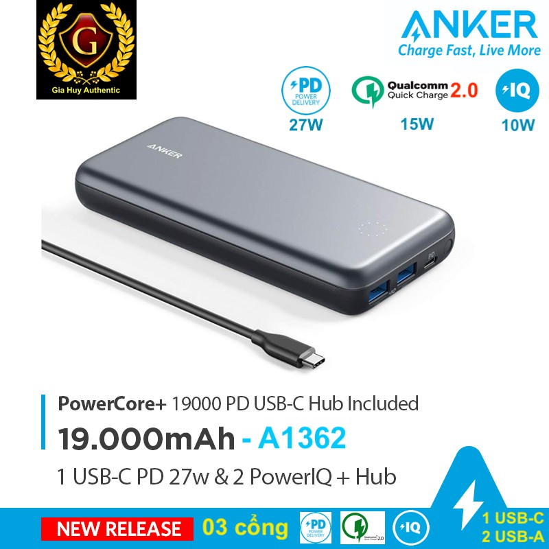 Sạc Dự Phòng ANKER PowerCore+ 19000mAh