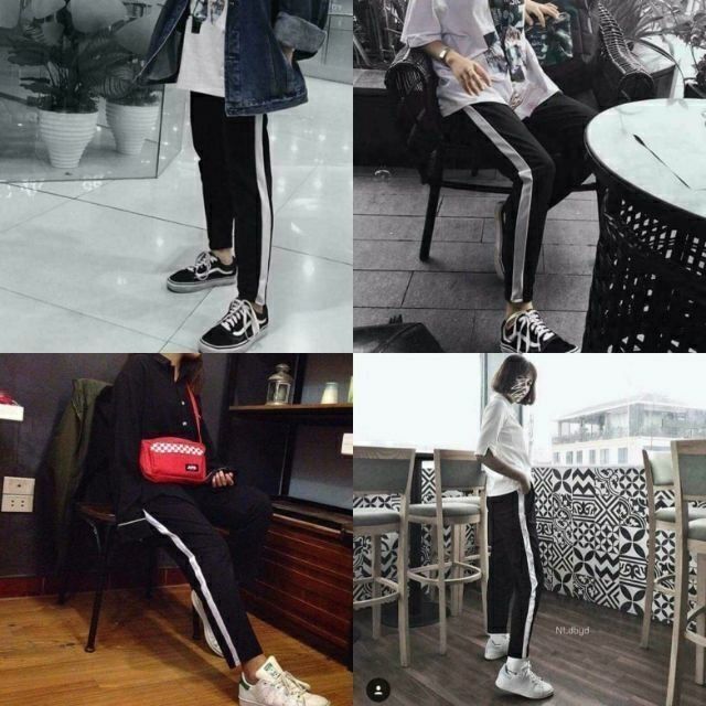 QUẦN THỂ THAO JOGGER 1 SỌC SUÔNG NAM NỮ bigsize