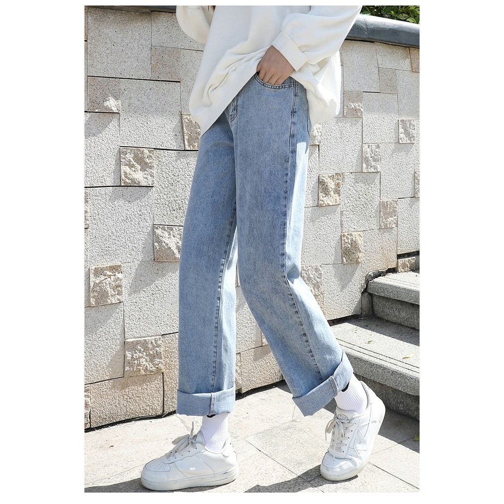 Quần jean nữ ống loe rách gấu CẠP CAO co giãn HEYBIG, quần bò jeans loe nữ xanh rêu retro dáng đứng NS-02 cao cấp 2023