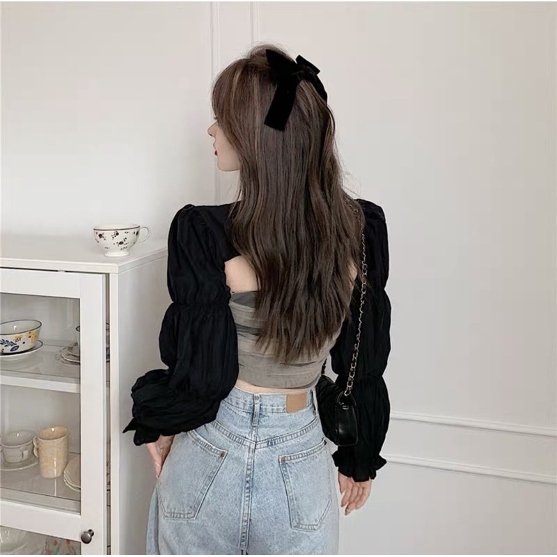 SET ÁO CROPTOP PHỐI LƯỚI 😘😘