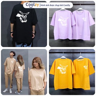→※▲ Áo Thun Phản Quang 🔴 Áo Phông Phản Quang In Pikachu | CoolZy