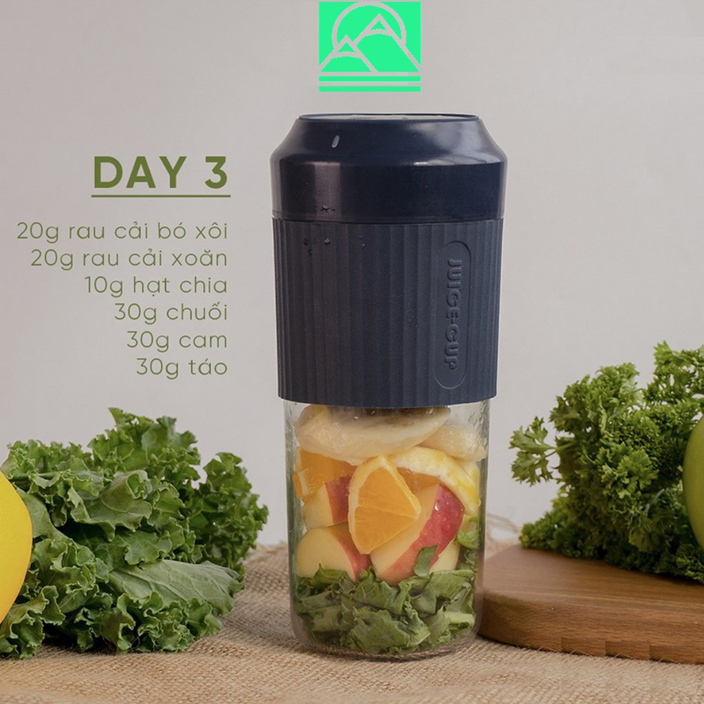 Cốc xay cầm tay mini JUICER CUP 450ml pin 3000mAH chính hãng bảo hành 1 đổi 1