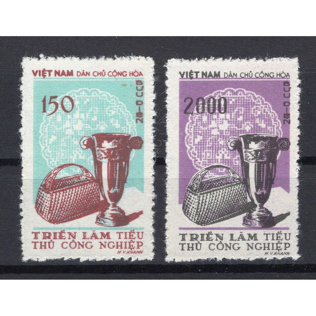 Tem sưu tập MS 033 Tem Việt Nam Triển lãm tiểu thủ công nghiệp bộ 2 1958 ( 2 tem )