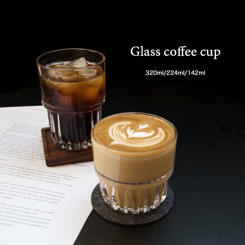 Cà phê trong suốt Ice Cà phê Cup Ins Latte Hoa Cốc lạnh duyên dáng Treo tai Đơn sản phẩm Landfall Cup Cocktail Glass