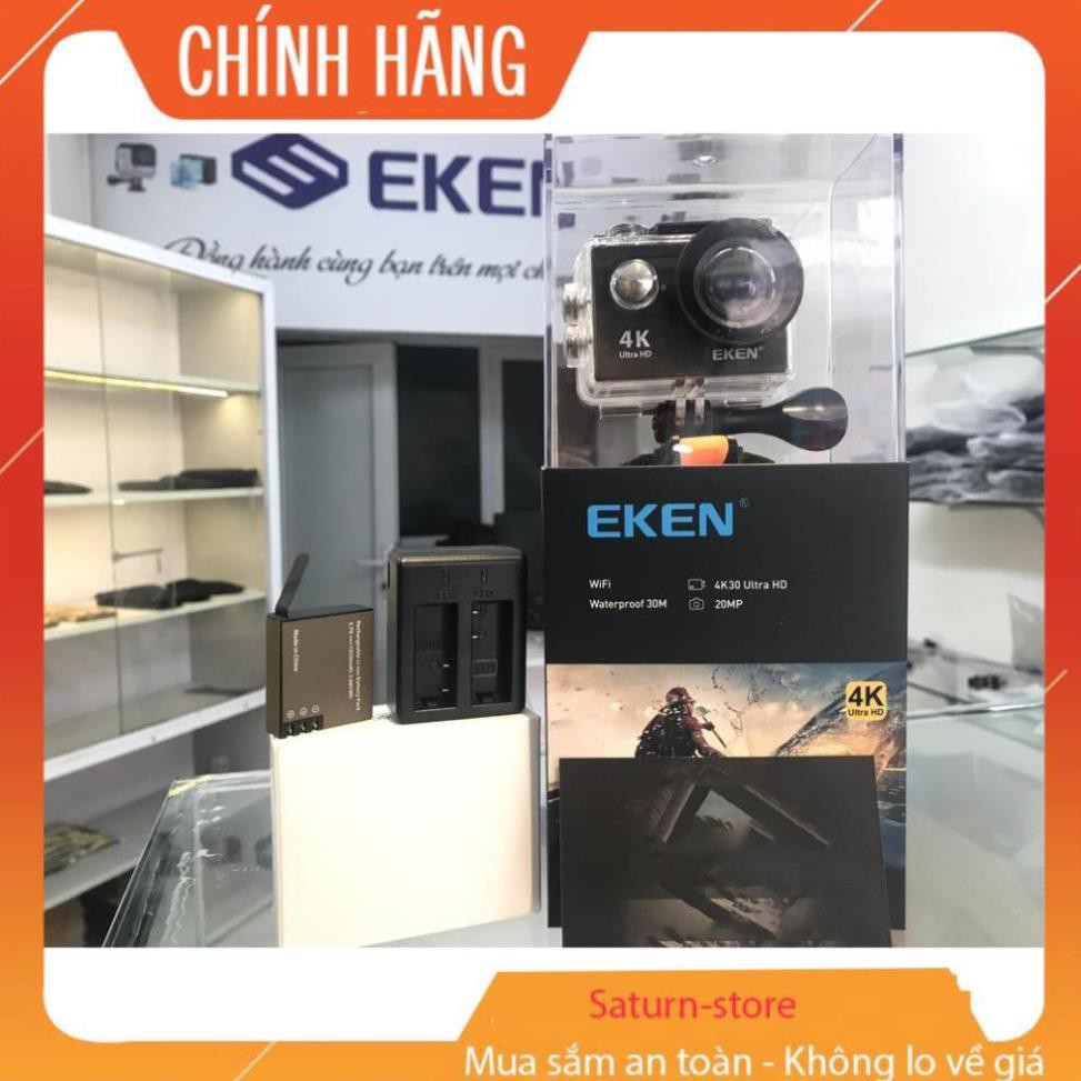 Camera hành trình Eken Ultra HD Wifi quay video 4K tặng đầy đủ bộ phụ kiện sports lắp đặt trên cả ô tô xe máy chính hãng