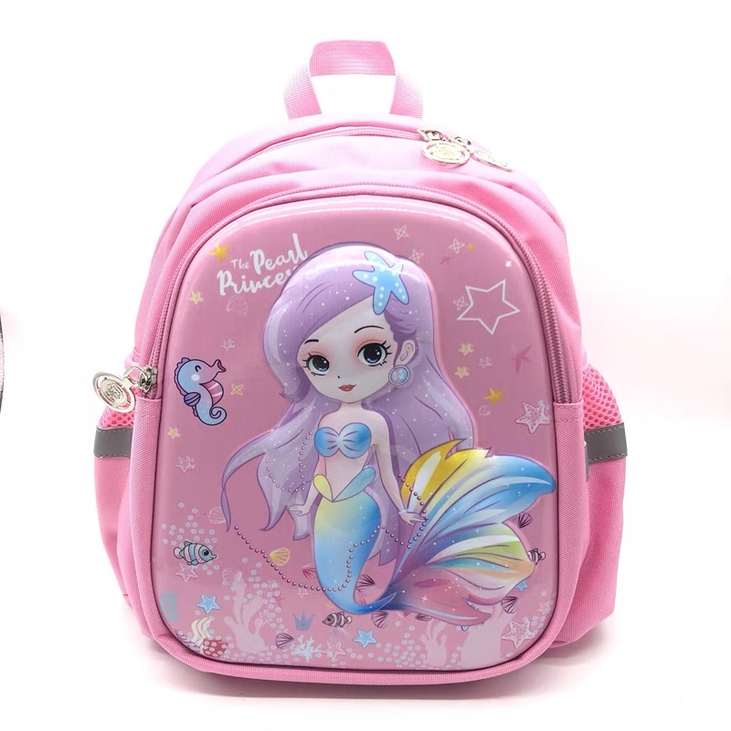 Balo mẫu giáo Elsa vải dù chống nước cho bé gai