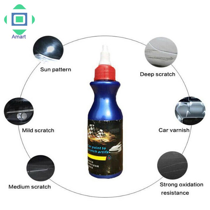 AM Car Body Scratch Remover Repair Pen + Soft Sponge + Towel Automotive Waxing Polishing Tool