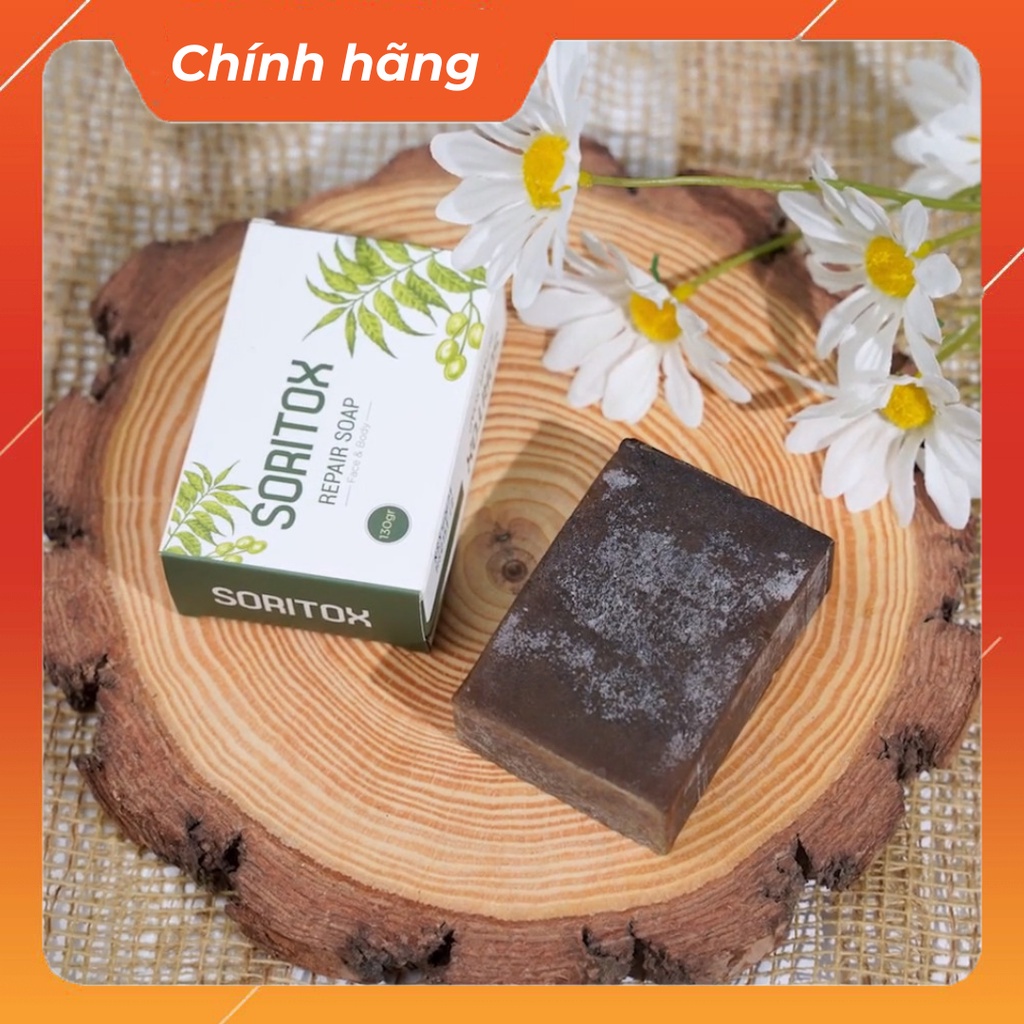 👍👍BỘ Kem bôi Soritox 50g + Xà bông thảo mộc Soritox dành cho da vảy nến, á sừng, viê