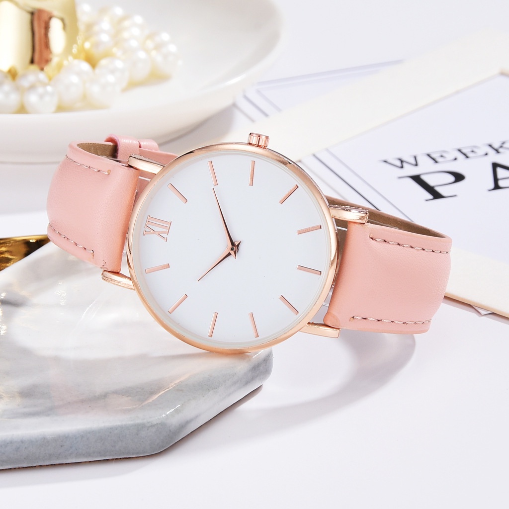 Đồng hồ DZINER nam nữ unisex dây da thời trang kiểu dáng đơn giản bazic ND38