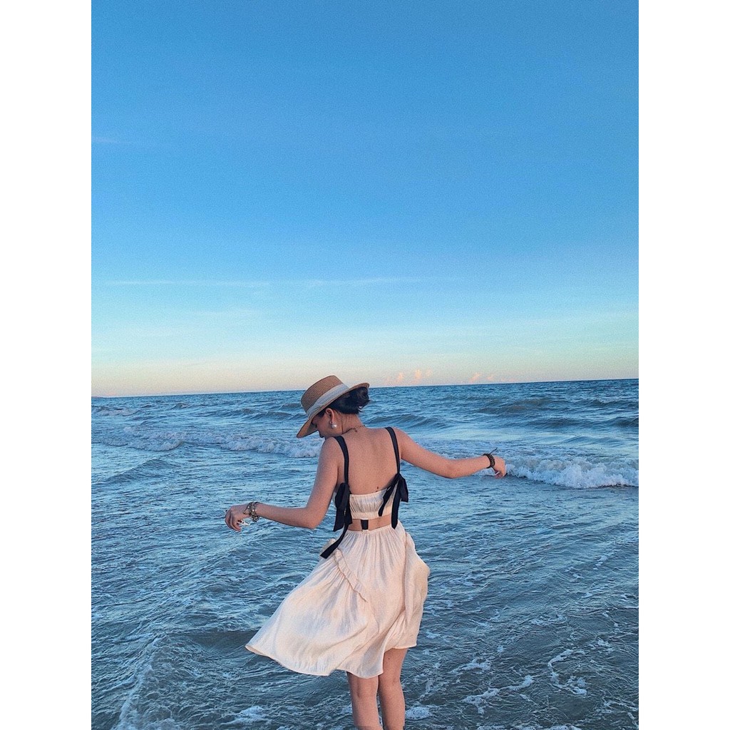 Đầm dạo phố hai dây đen, tùng xòe tung tăng - Omi Dress | BigBuy360 - bigbuy360.vn