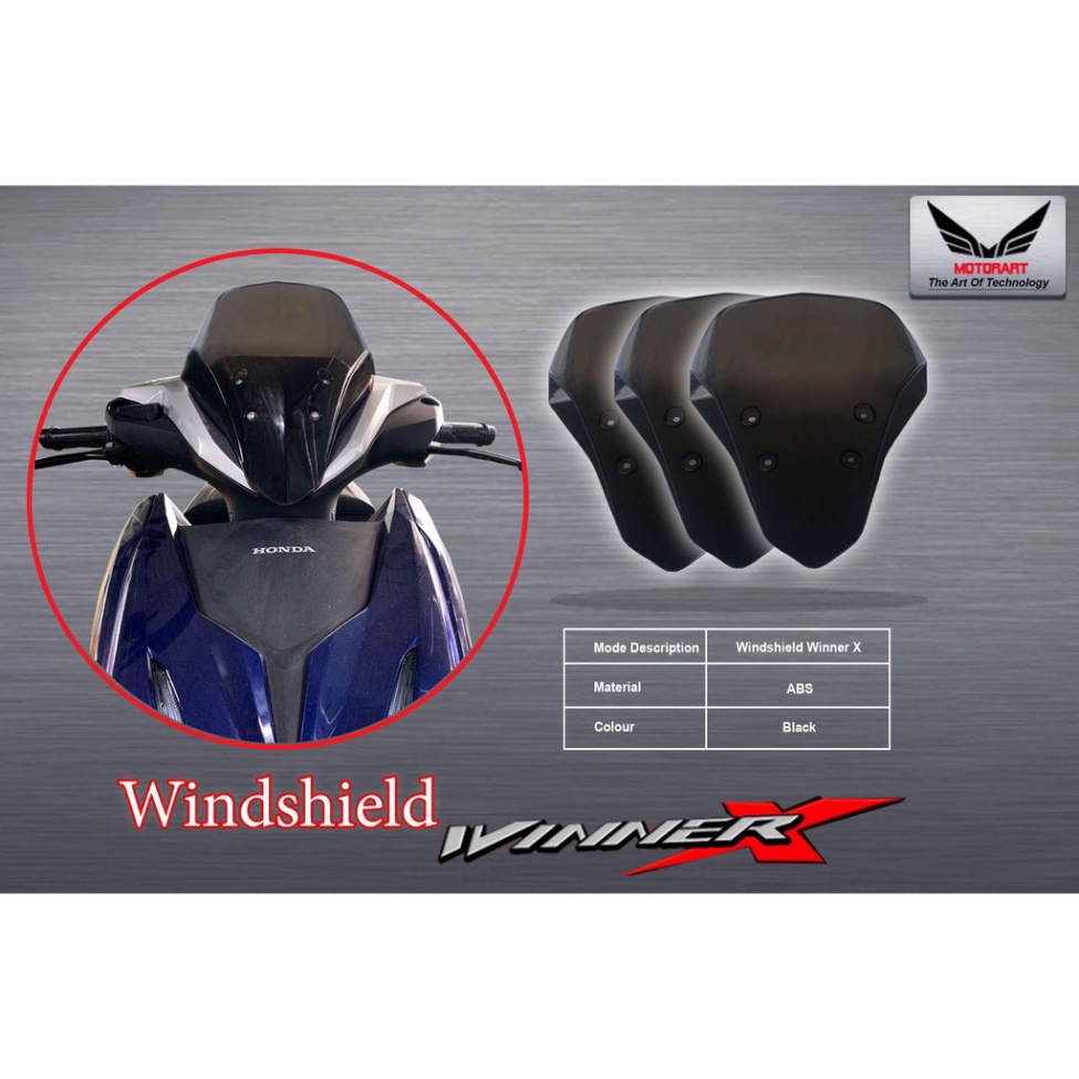 KÍNH CHẮN GIÓ CHO WINNER X HÀNG CHÍNH HÃNG MOTOART Ảnh thật Sp
