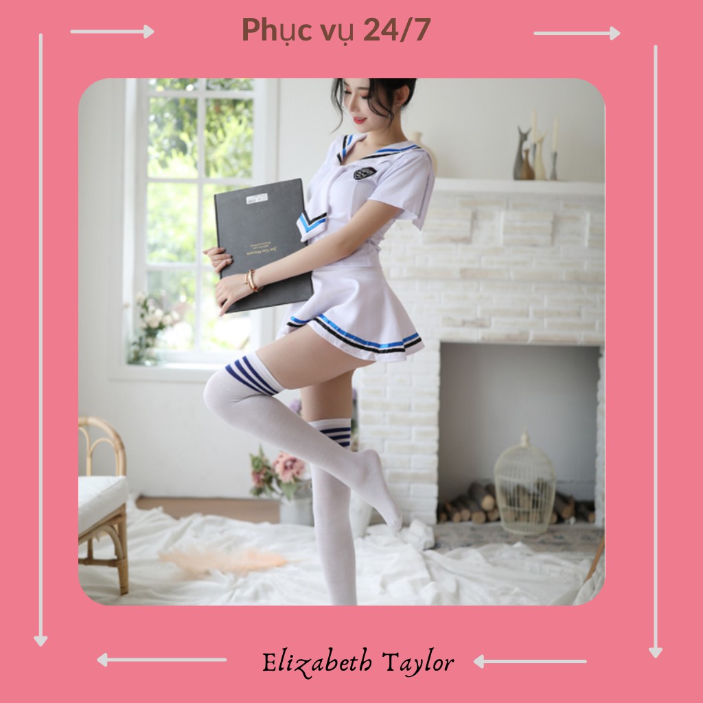 Đồ cosplay sexy học sinh anime - Set váy ngủ nữ sinh gợi cảm