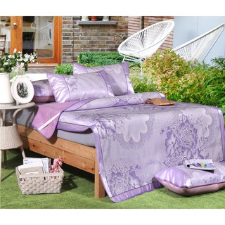 combo 02 chiếu lụa điều hòa 3D 1m8x2m + kèm 02 vỏ gối/ chiếu