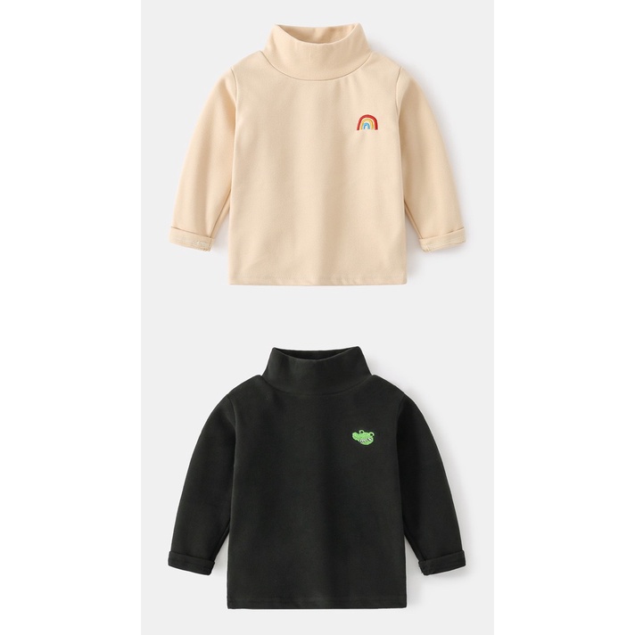 Áo thun cổ lọ cotton cho bé trai, bé gái - Hàng xuất - MC0175