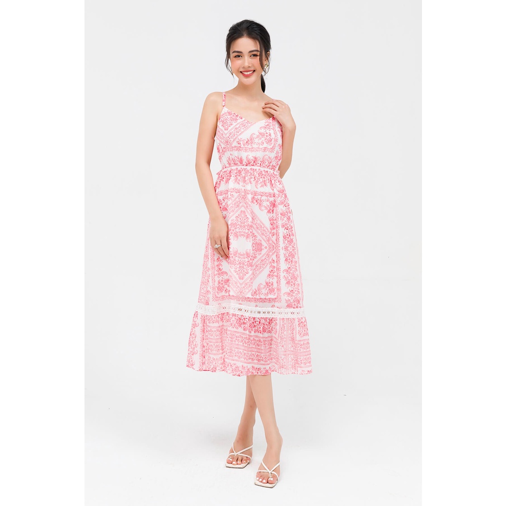 Đầm Maxi LAMER Hai Dây Nơ Lưng L63M21H021