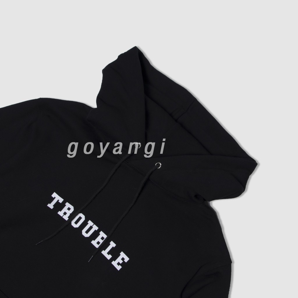 Áo hoodie goyangi Trouble NY oversize phong cách hàn quốc