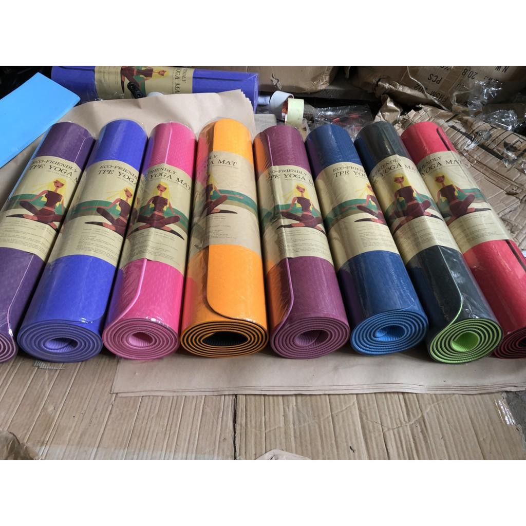 Thảm Yoga TPE EcoFriendly 2 lớp cao cấp dày 6mm