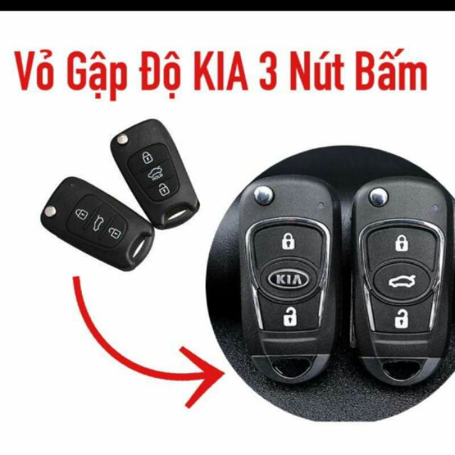 Vỏ chìa khóa gập độ KIA 3 nút