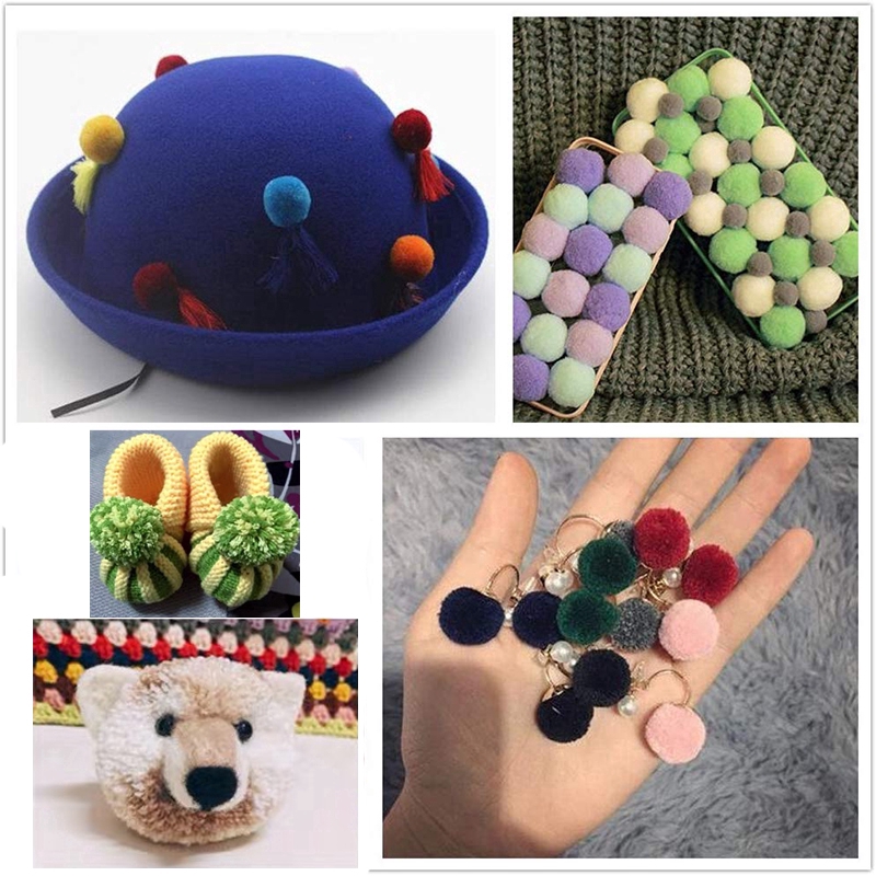Set 8 phụ kiện làm quả bóng lông xù pompom độc đáo