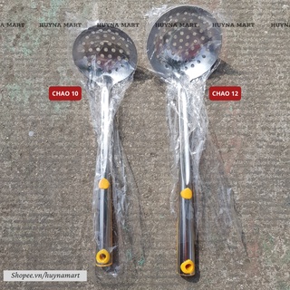 Bộ Muôi Inox Cao Cấp Cán Vàng Nhiều Kích Thước( Muôi Thủng - Muôi Canh - Xẻng Xào) NB53