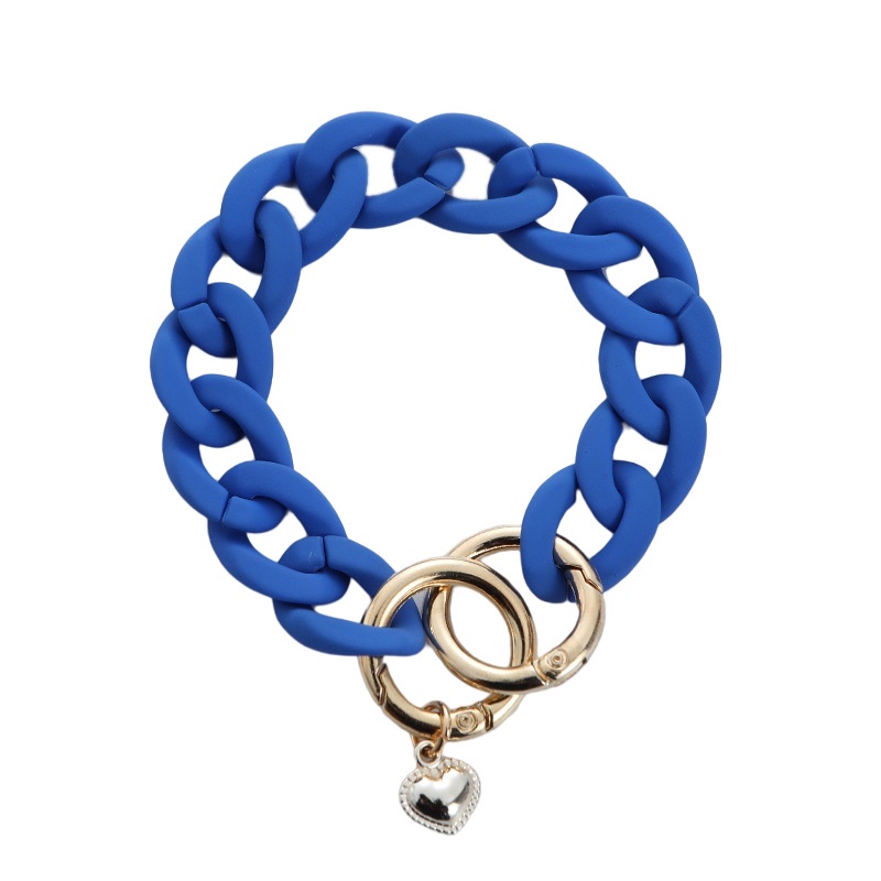 Móc Khóa Túi Xách Bằng acrylic Nhám Màu Xanh Dương Phong Cách Âu Mỹ Phổ Biến