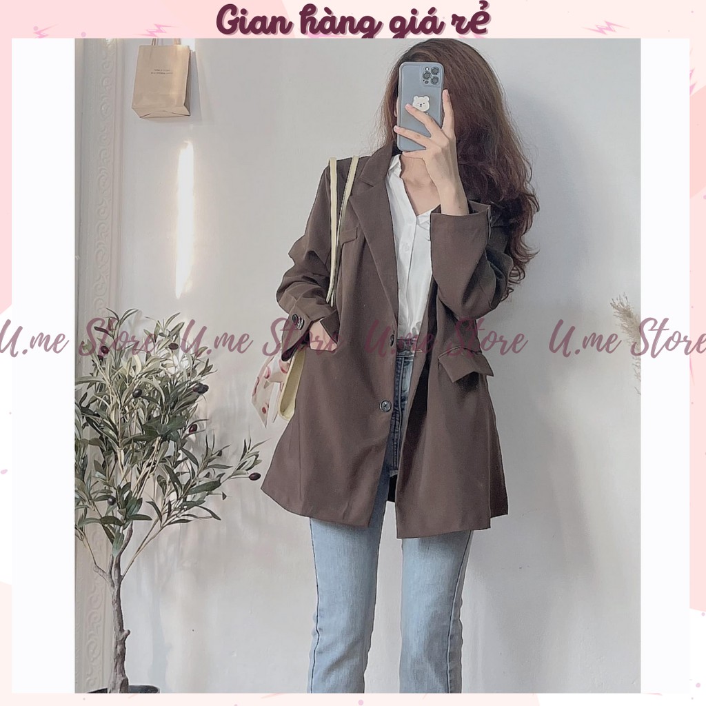 [Hàng xịn] Áo Blazer form rộng 2 lớp dày dặn thiết kế túi hông, 2 cúc chất gôn Nhật xịn Áo Blazer mẫu mới | BigBuy360 - bigbuy360.vn