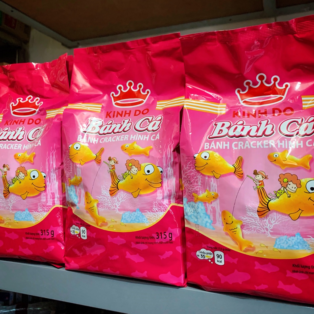 Bánh Cá Mặn Kinh Đô, Bánh Cracker Hình Cá Gói 315g