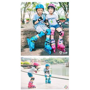 Giày Patin trẻ em tặng mũ và đồ bảo hộ  -