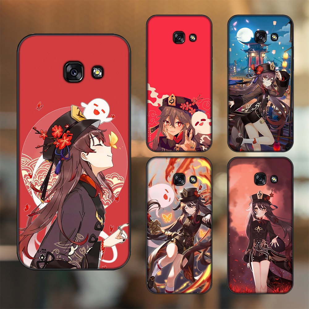 Ốp lưng Samsung A3 2017, A5 2017, A7 2017 viền đen in hình Hutao Genshin Impact