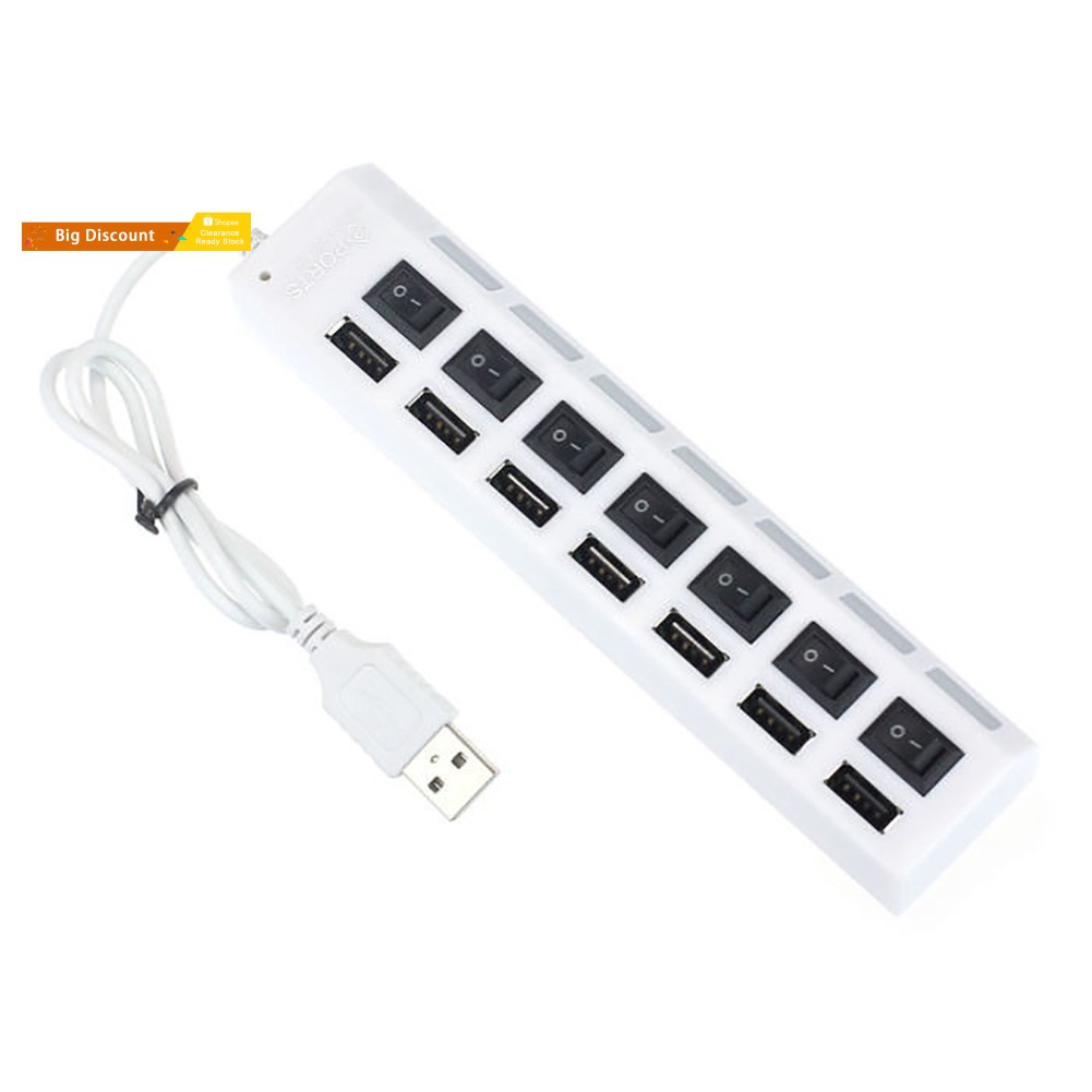 Bộ Chuyển Đổi Pstx7 / 4 Cổng Usb 2.0 Tích Hợp Công Tắc On / Off Cho Pc Laptop