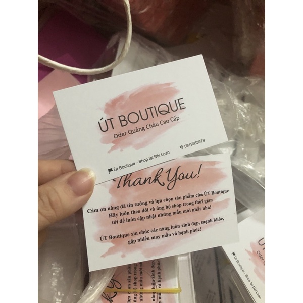 thẻ cám ơn của út boutique