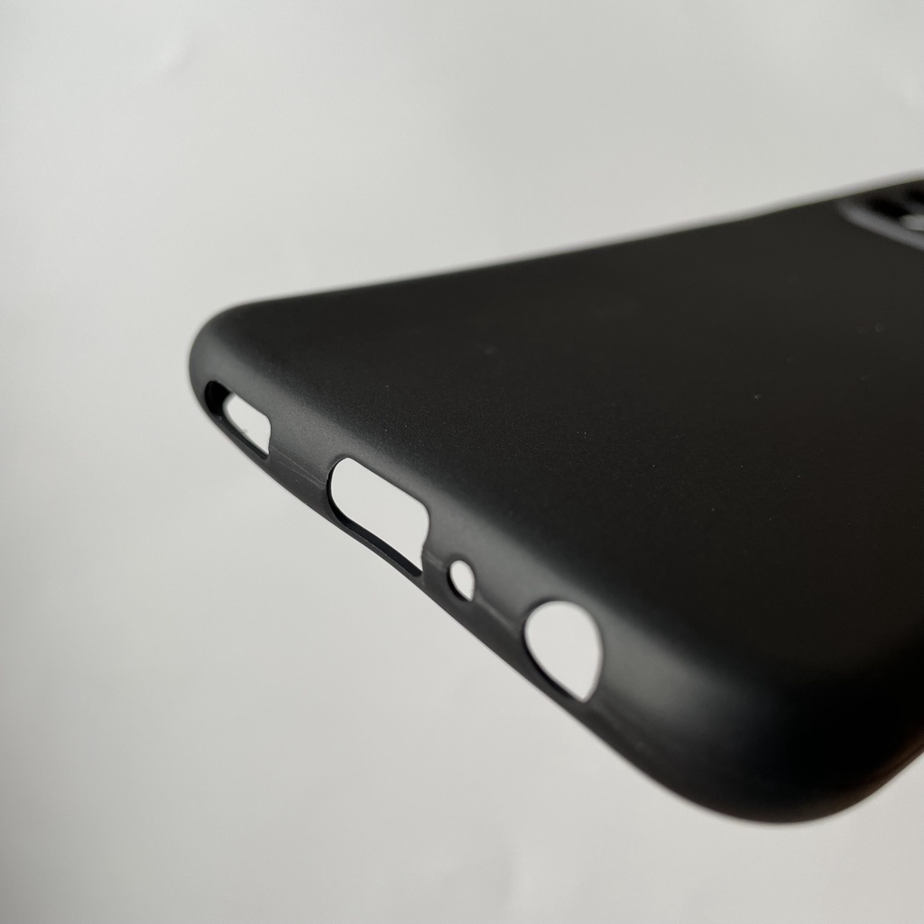 Ốp lưng silicon đen nhám cho Samsung Galaxy A23 không bám vân tay, khoét riêng từng mắt camera.