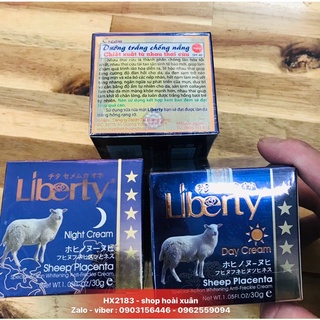 KEM DƯỠNG TRẮNG CHỐNG NẮNG CHIẾT XUẤT TỪ NHAU THAI CỪU LIBERTY ( NGÀY VÀ ĐÊM ) 30gr - HX2183
