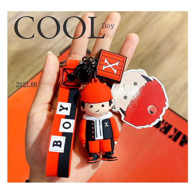 Móc khóa Jinnew X cool boy sành điệu cá tính xu hướng sáng tạo túi đi học mặt dây móc chìa khóa thời trang