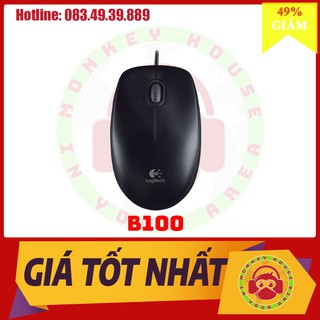 [Giảm 2% nhập "TAPHCLMC6" ] Chuột máy tính có dây Logitech B100 DGW SPC phân phối