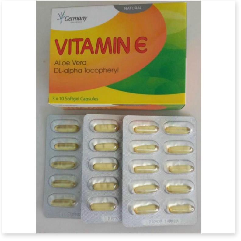 Viên uống dẹp da Vitamin E giúp da căng mịn sáng đẹp hộp 30 viên chính hãng