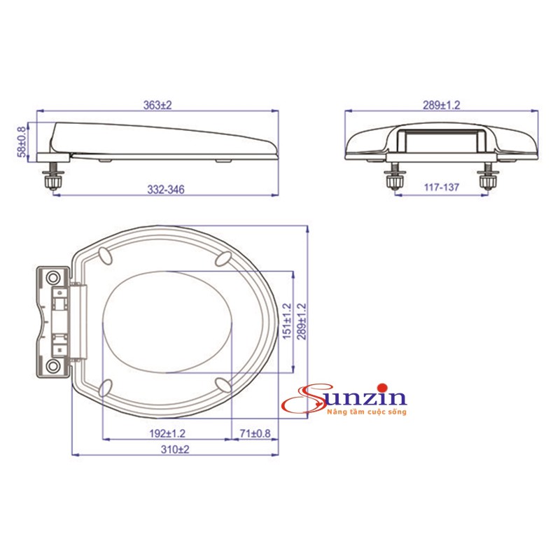 Nắp bệt trẻ em loại gập êm (nhựa trắng)