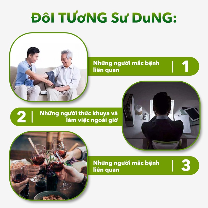 WooHop GLI GOLD hỗ trợ lưu thông máu, giảm chóng mặt, đau đầu, mất ngủ -3 vỉ x 10 viên